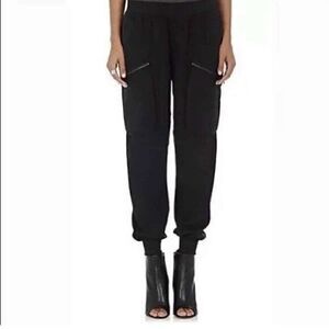 ATM Anthony Thomas Melillos Black Tencel Waistband and Cuffs Jogger Pants Sz L